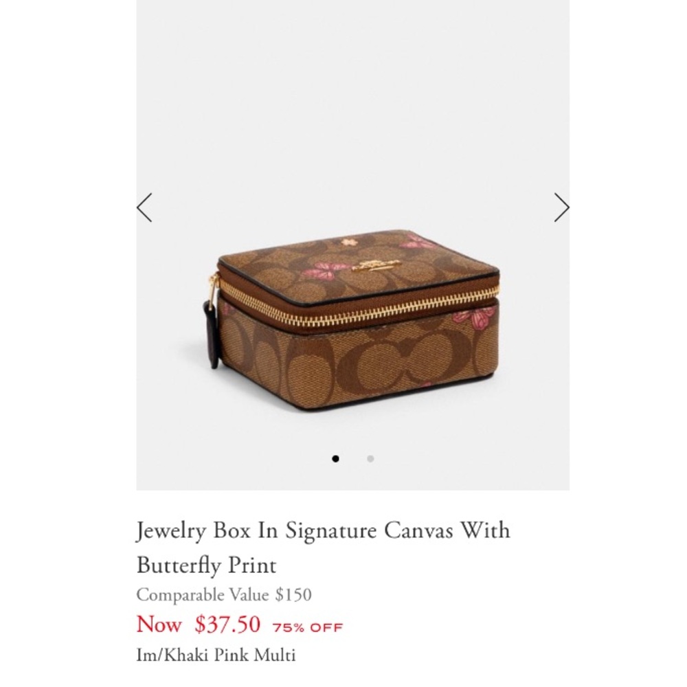 ISO Coach Jewelry Box With Butterfly Print
